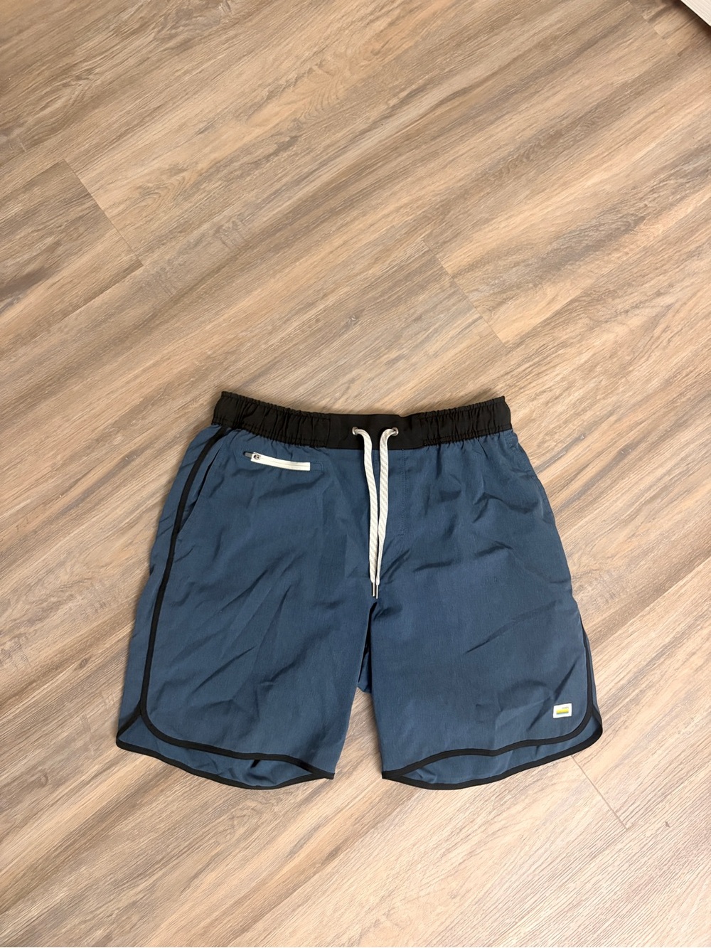 Men's Vuori Blue Shorts with Black Waistband